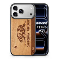 Slim Wooden iPhone Case | California Republic in Mahogany