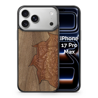 Slim Wooden Phone Case (Cedar Mandala in Black Walnut)