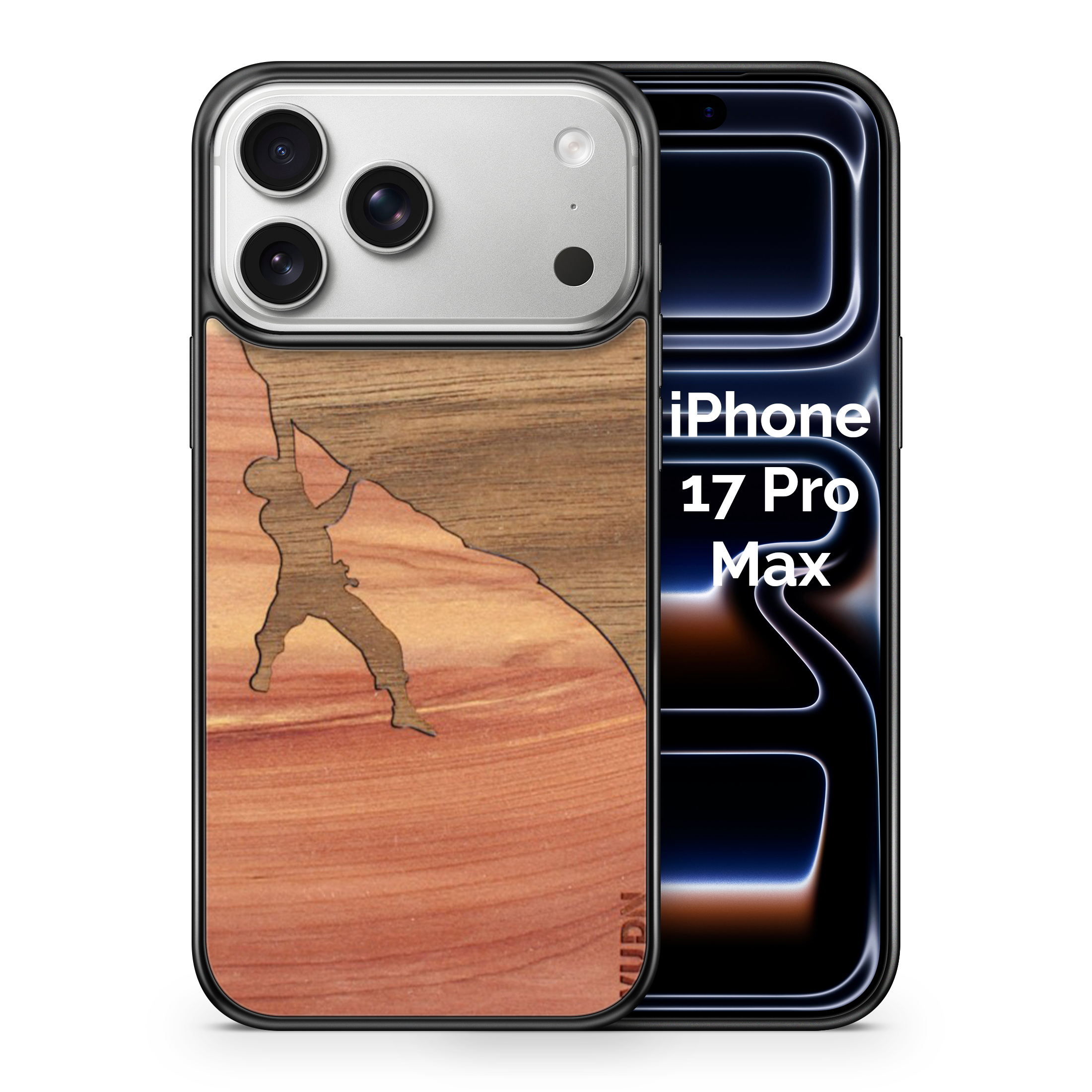Slim Wooden Phone Case (Rock Climber Inlay)