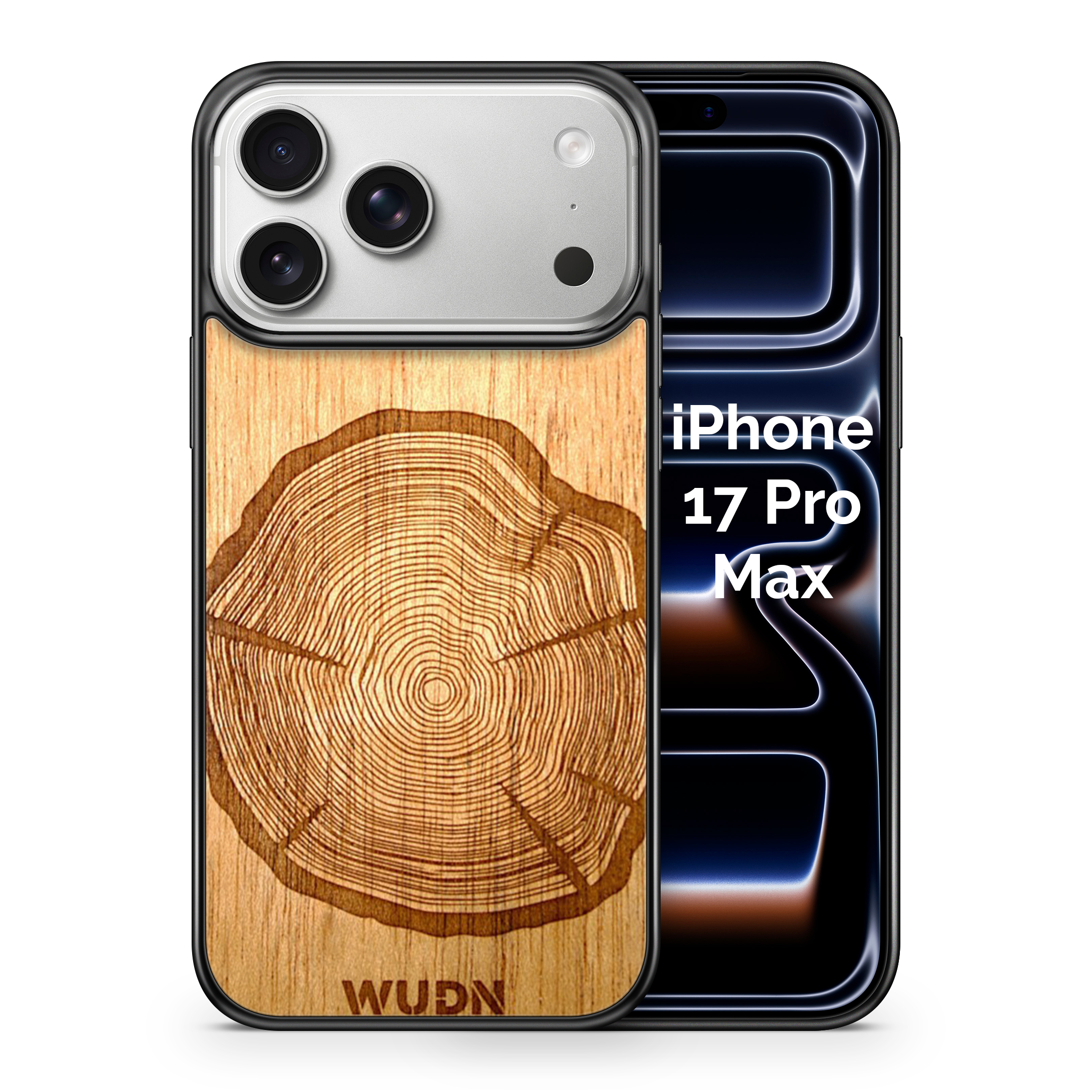 Slim Wooden iPhone Case (Tree Stump in Mahogany)