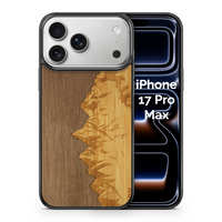 Slim Wooden Phone Case (Sawtooth Mountains Walnut Sky)