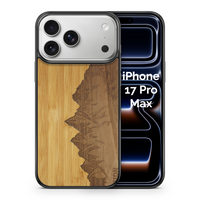 Slim Wooden Phone Case (Sawtooth Mountains Bamboo Sky)