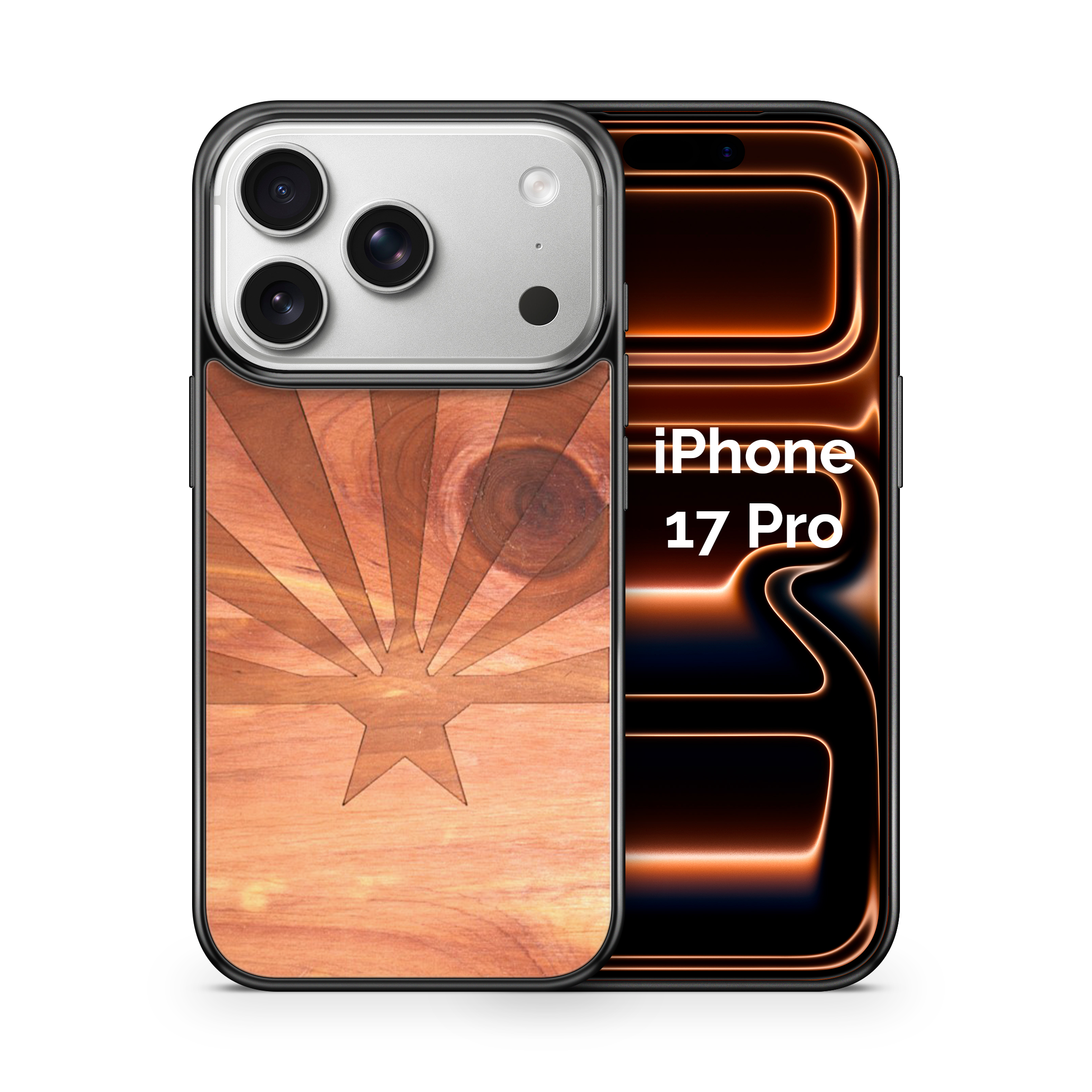 Slim Wooden iPhone Case (Arizona State Flag in Aromatic Cedar)