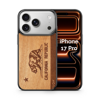 Slim Wooden iPhone Case | California Republic in Mahogany