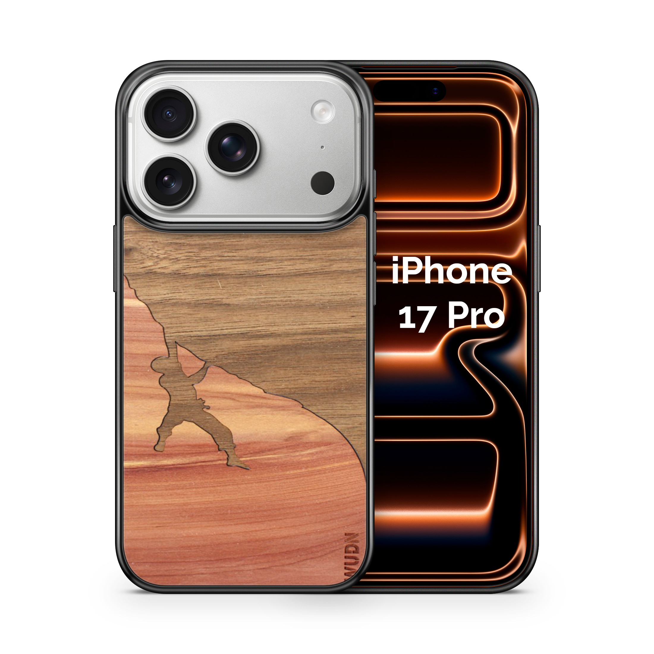 Slim Wooden Phone Case (Rock Climber Inlay)