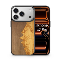 Slim Wooden Phone Case (Sawtooth Mountains Walnut Sky)