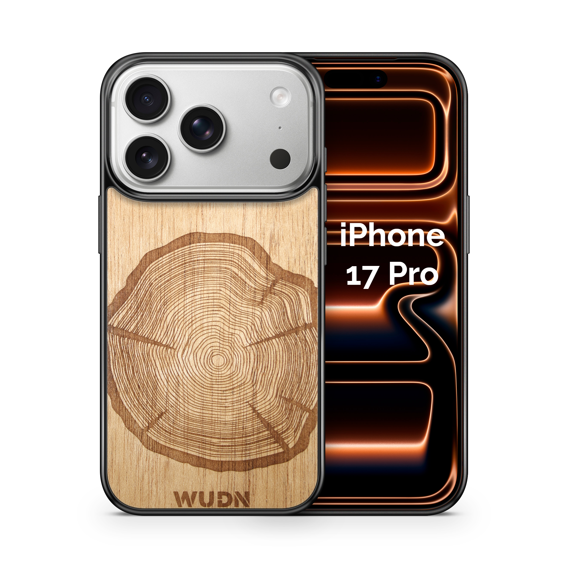 Slim Wooden iPhone Case (Tree Stump in Mahogany)