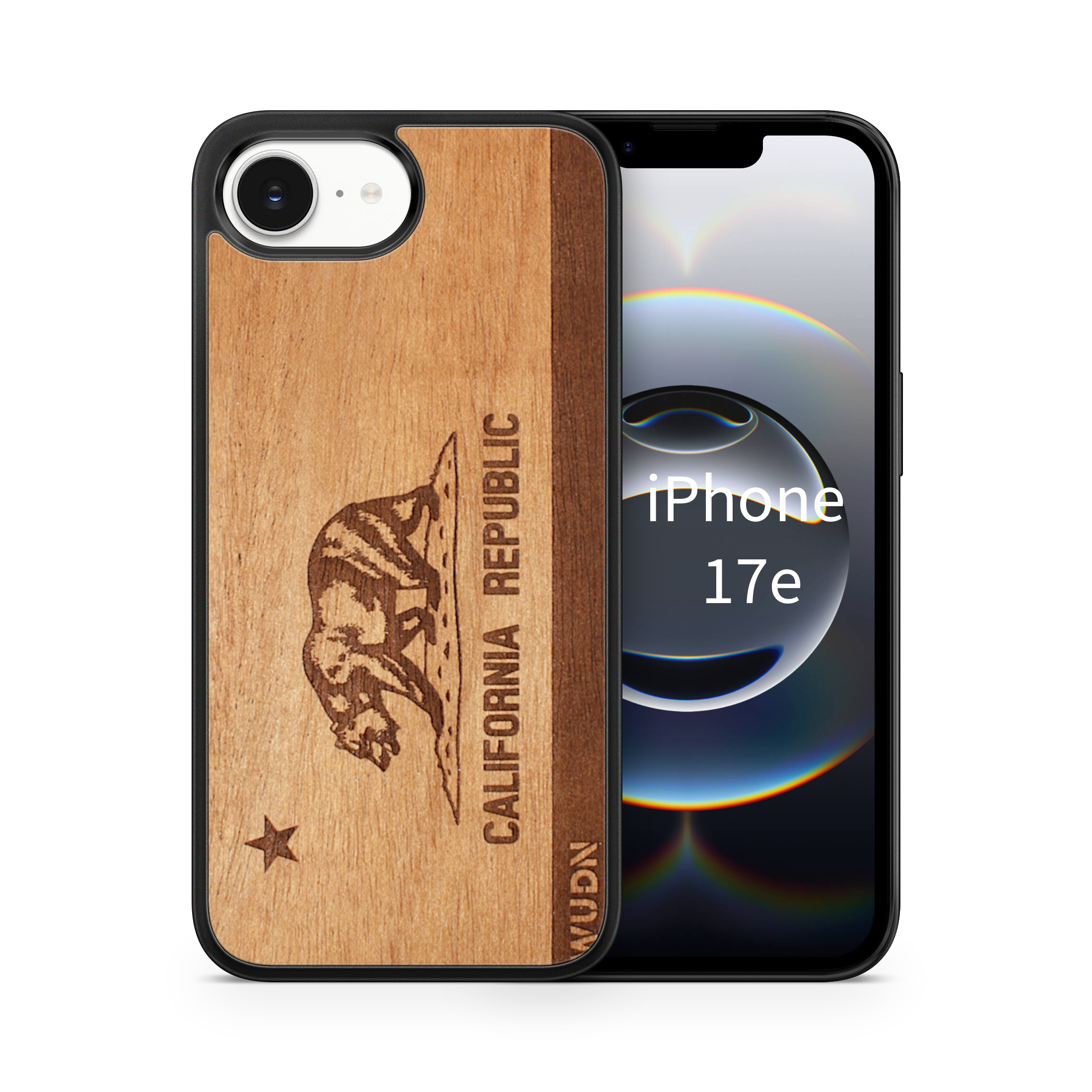 Slim Wooden iPhone Case | California Republic in Mahogany