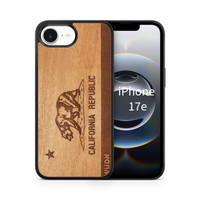 Slim Wooden iPhone Case | California Republic in Mahogany