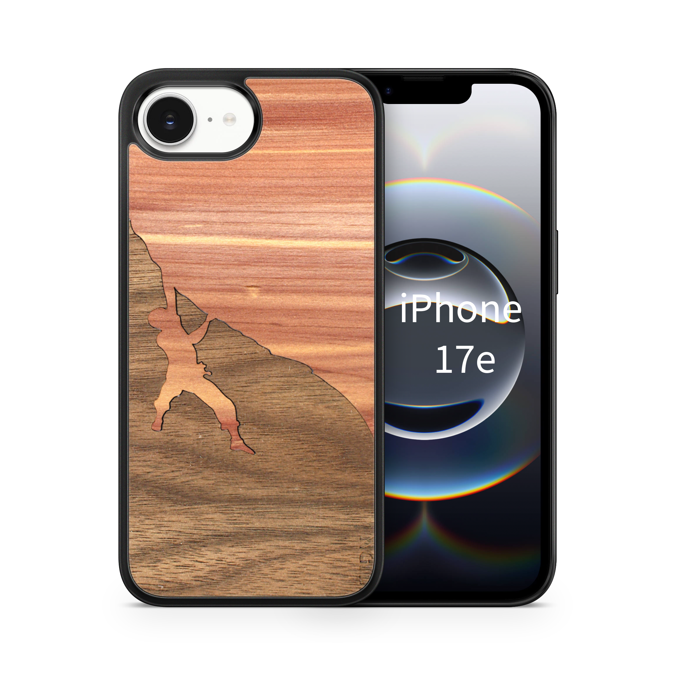 Slim Wooden Phone Case (Rock Climber Inlay)