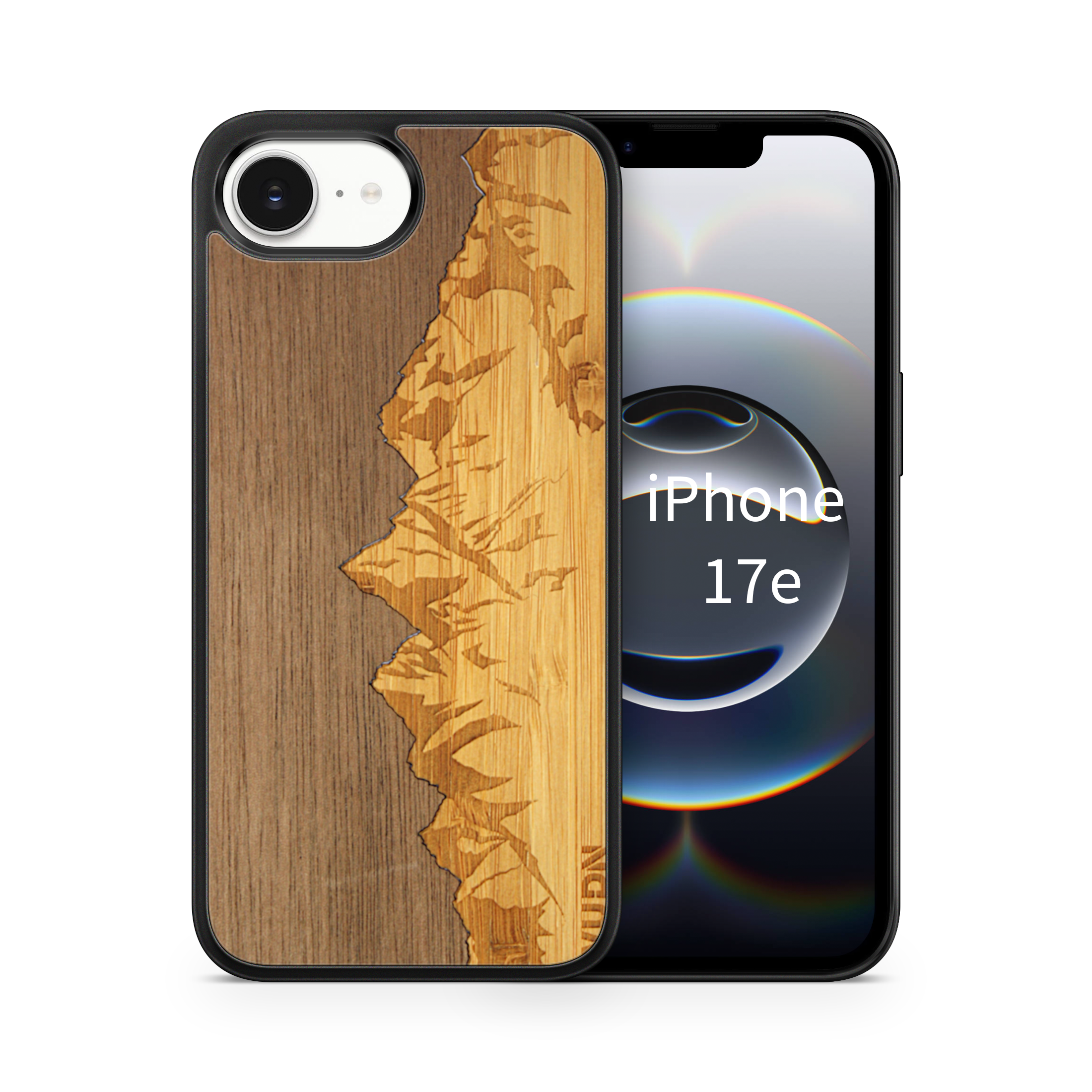 Slim Wooden Phone Case (Sawtooth Mountains Walnut Sky)
