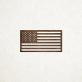 Wooden American Flag Sticker