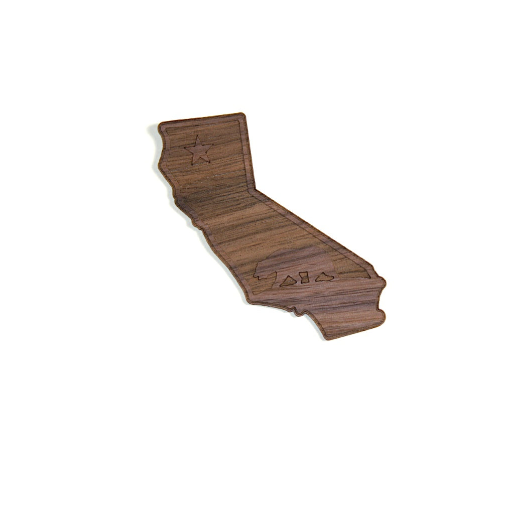 Handcrafted Wood Journal / Planner (California Republic Inlay - Black Walnut & Bamboo)