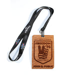 Real Wood Event Credential Badge (up-to 5.5" x 3.5")