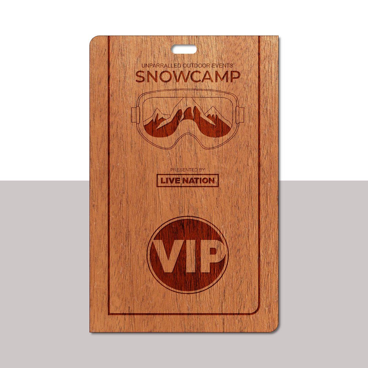 Real Wood Event Credential Badge (up-to 5.5" x 3.5")
