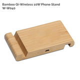 Solid Bamboo Pocket Phone Stand with Wireless Charger (BIGWOOD)