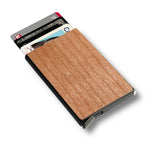 Customizable Slim Wooden RFID Blocking Speed Wallet