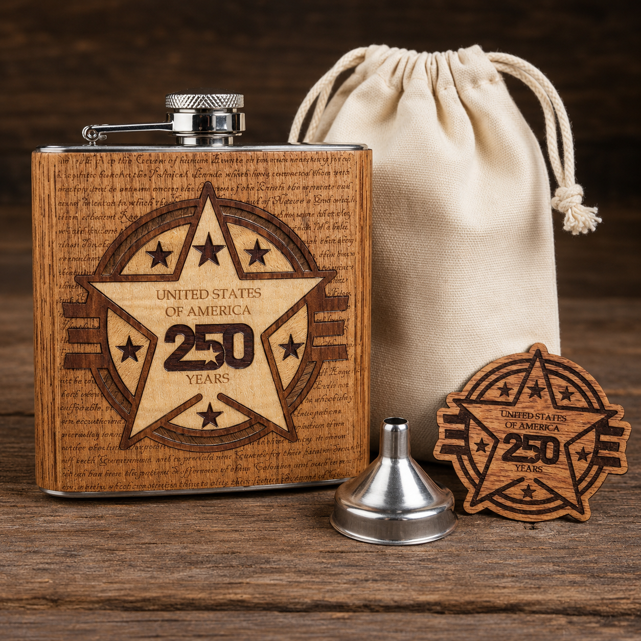 USA 250th Anniversary Flask