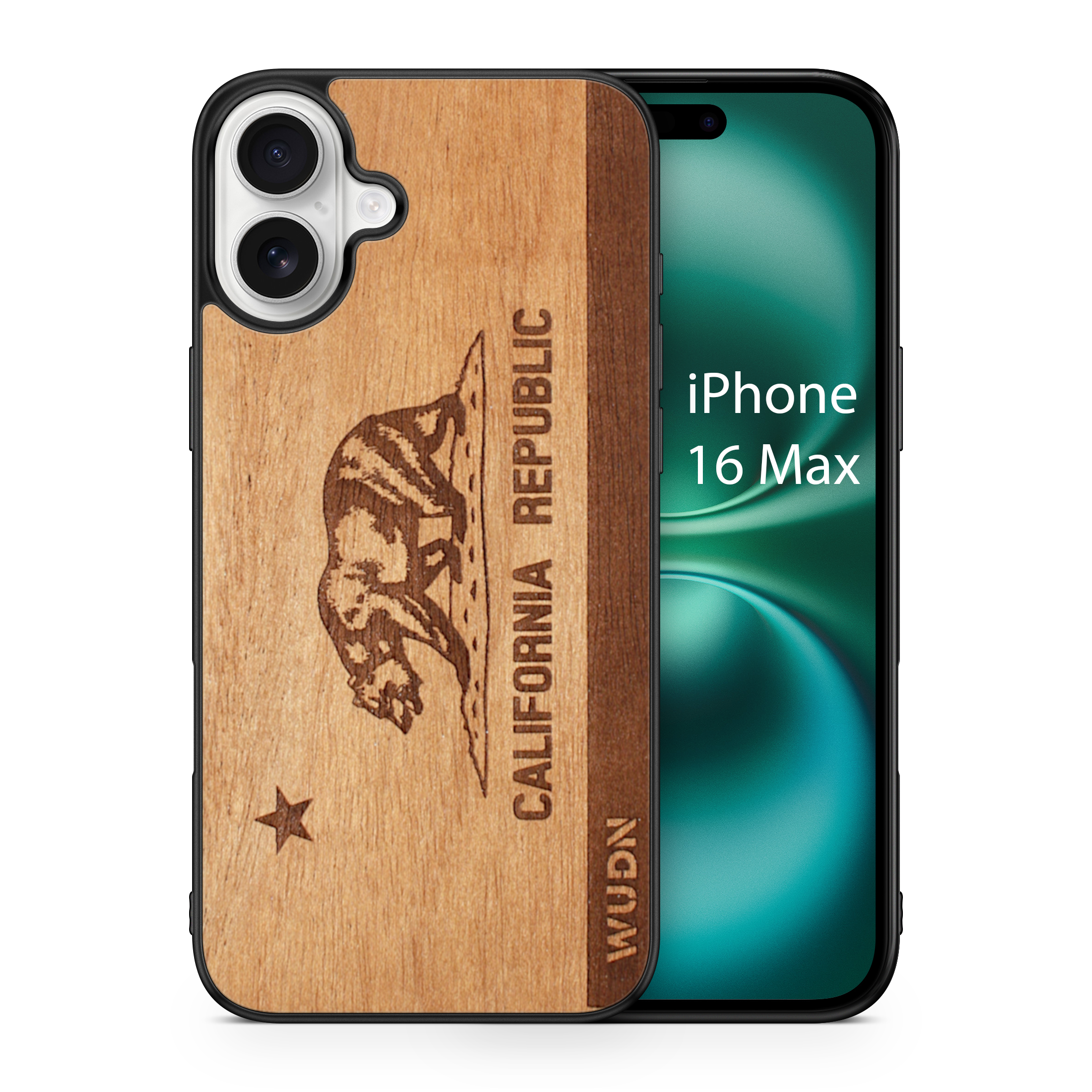Slim Wooden iPhone Case | California Republic in Mahogany