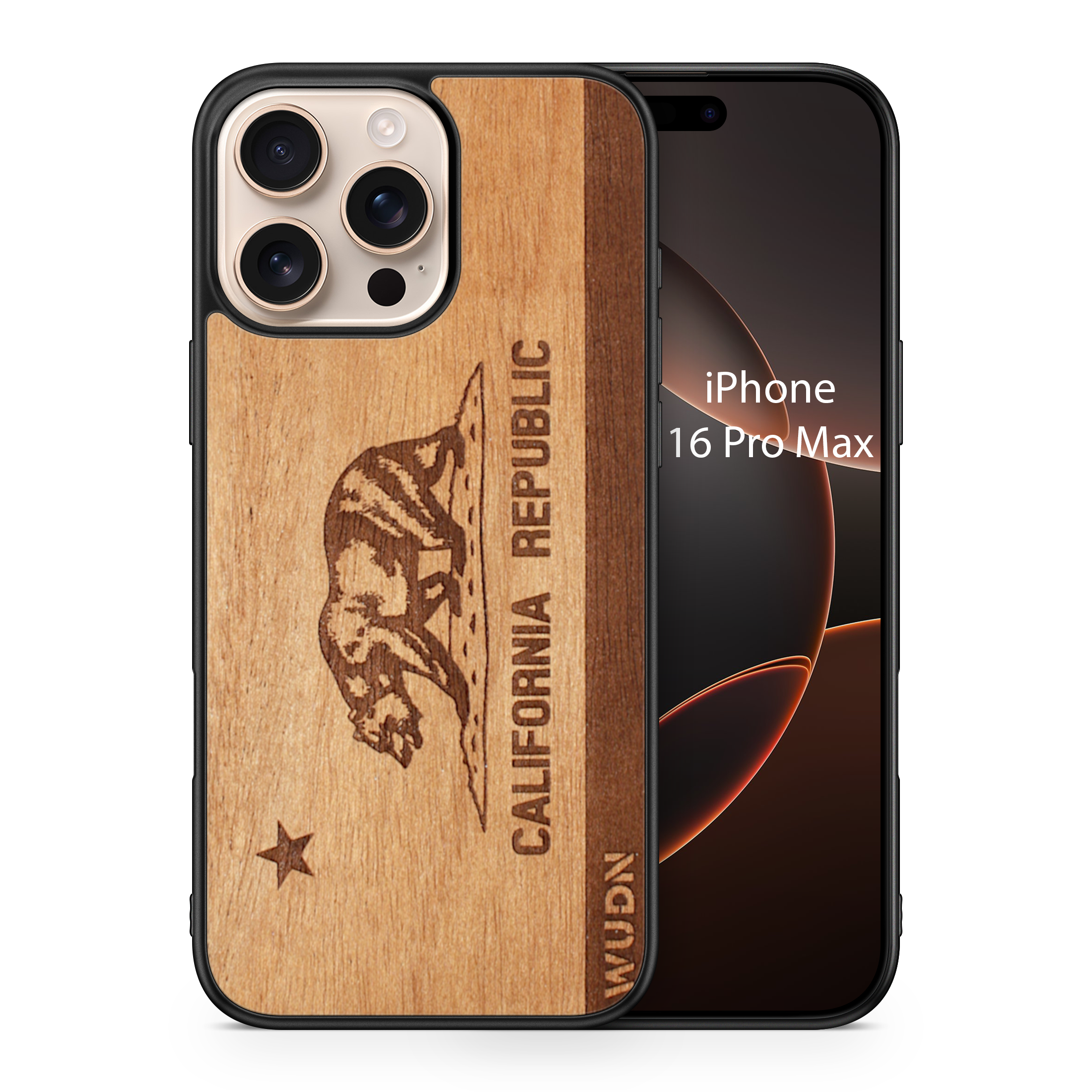Slim Wooden iPhone Case | California Republic in Mahogany