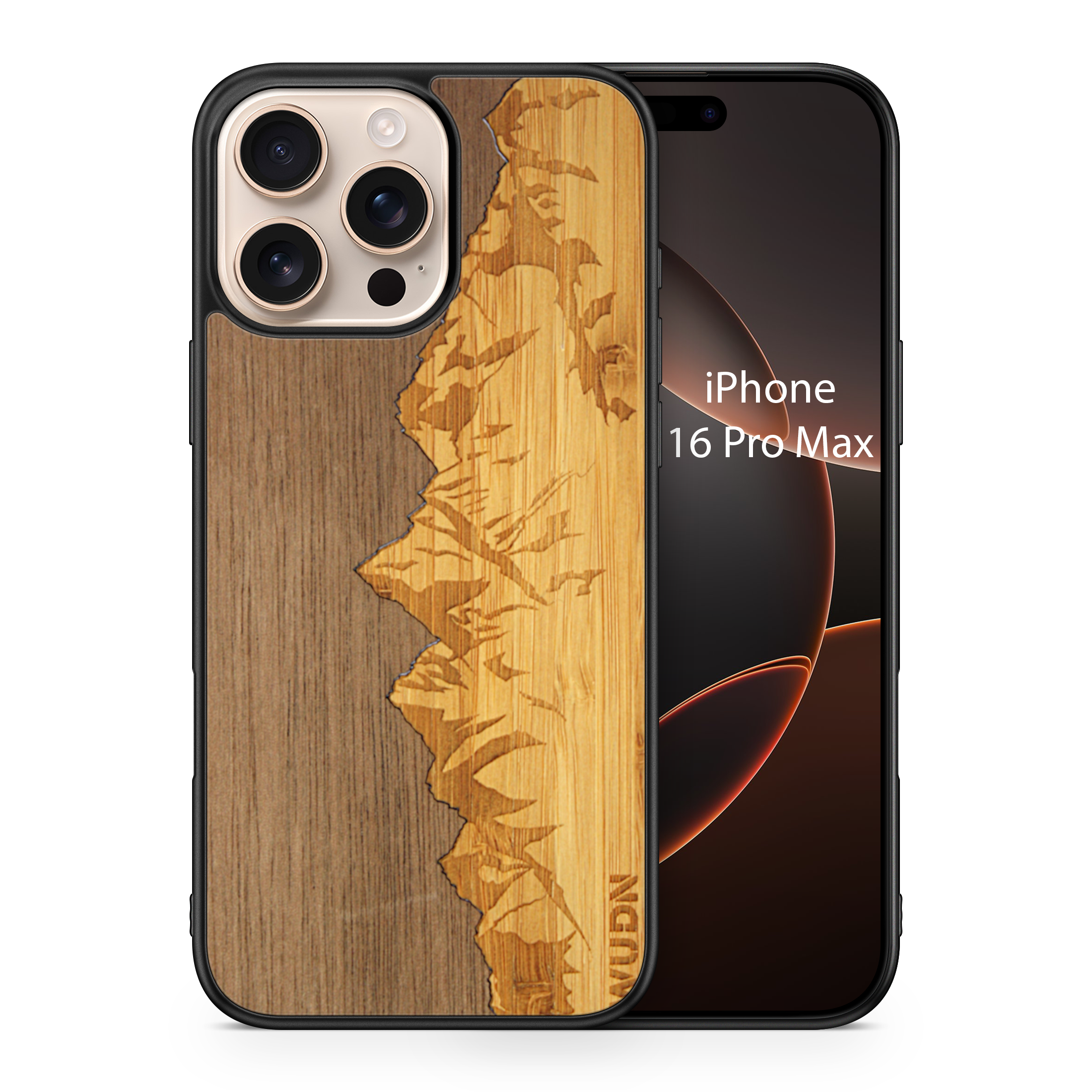 Slim Wooden Phone Case (Sawtooth Mountains Walnut Sky)