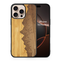 Slim Wooden Phone Case (Sawtooth Mountains Bamboo Sky)