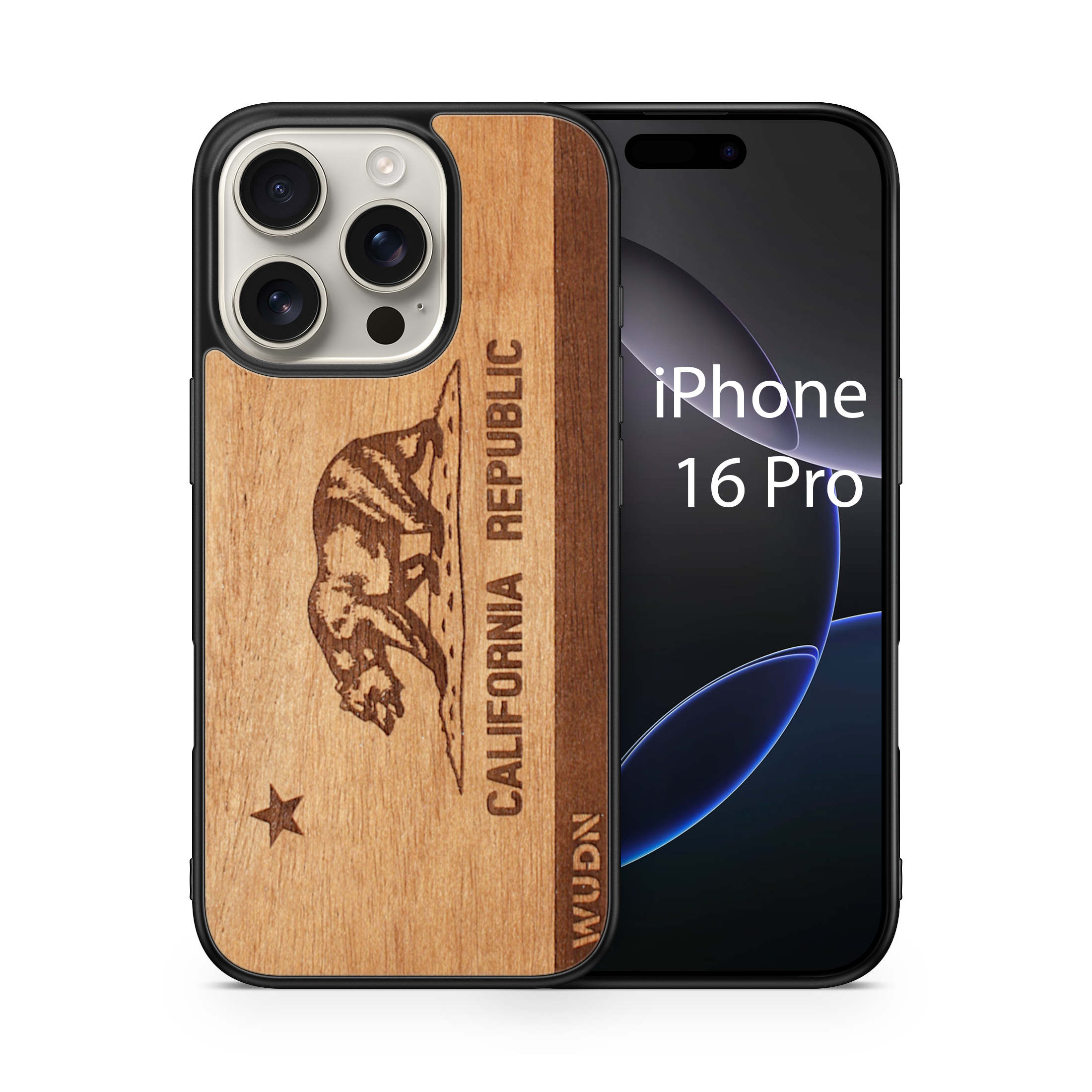Slim Wooden iPhone Case | California Republic in Mahogany