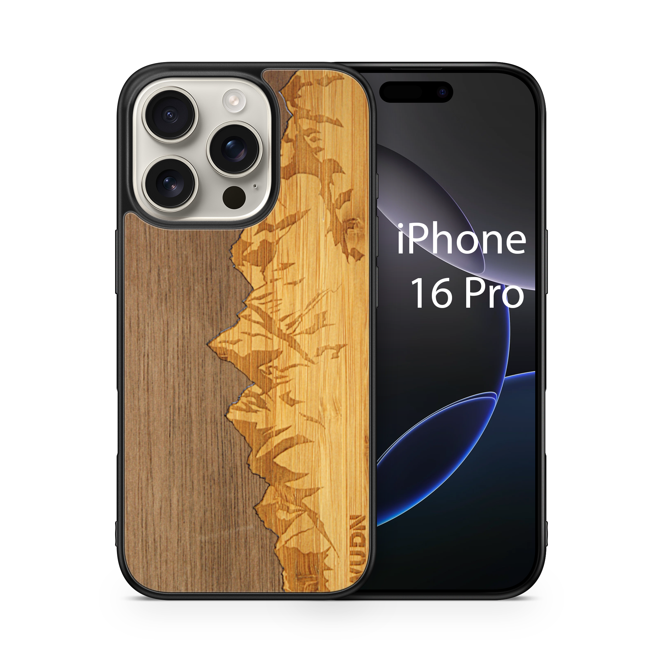 Slim Wooden Phone Case (Sawtooth Mountains Walnut Sky)