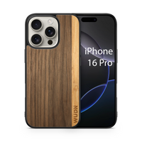Slim Wooden iPhone Case (Walnut / Bamboo Stripe)