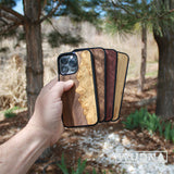 Slim Wooden Phone Case (Sawtooth Mountains Walnut Sky)