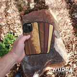 Slim Wooden Phone Case (Sawtooth Mountains Walnut Sky)