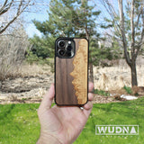 Slim Wooden Phone Case (Sawtooth Mountains Walnut Sky)