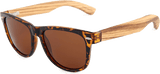 Real Zebra Wood Tortoise Frame Wanderer Sunglasses by WUDN, Sunglasses - WUDN