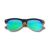 Real Zebra Wood Browline Style RetroShade Sunglasses by WUDN