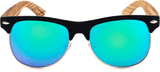 Real Zebra Wood Browline Style RetroShade Sunglasses by WUDN, Sunglasses - WUDN