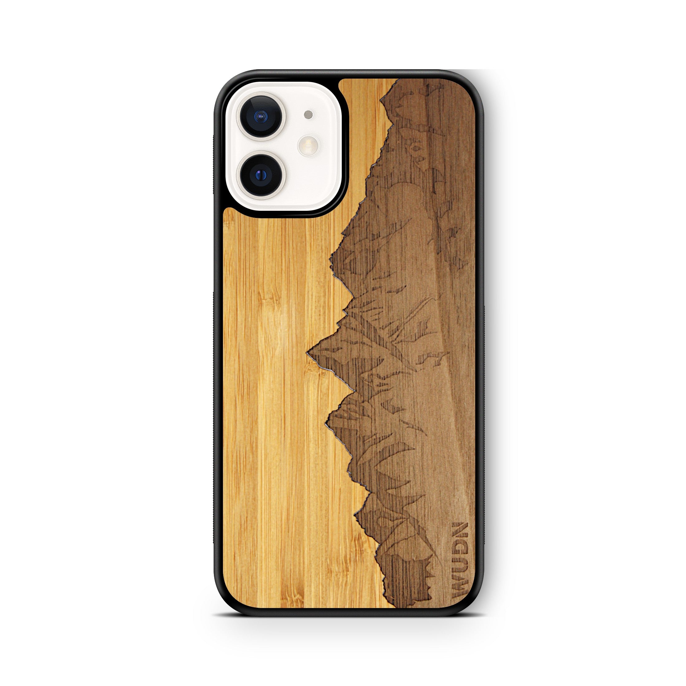 Slim Wooden Phone Case | Sawtooth Mountains Traveler, Cases by WUDN for iPhone 12 (6.1")