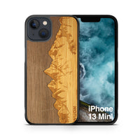 Slim Wooden Phone Case (Sawtooth Mountains Walnut Sky)