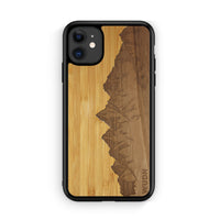 Slim Wooden Phone Case | Sawtooth Mountains Traveler, Cases by WUDN for iPhone 11 (6.1