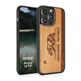 Slim Wooden iPhone Case | California Republic in Mahogany