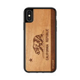 Slim Wooden iPhone Case | California Republic in Mahogany