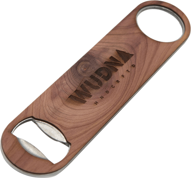 Industrial Wood Bottle Opener - World Map Traveler, Bar - WUDN
