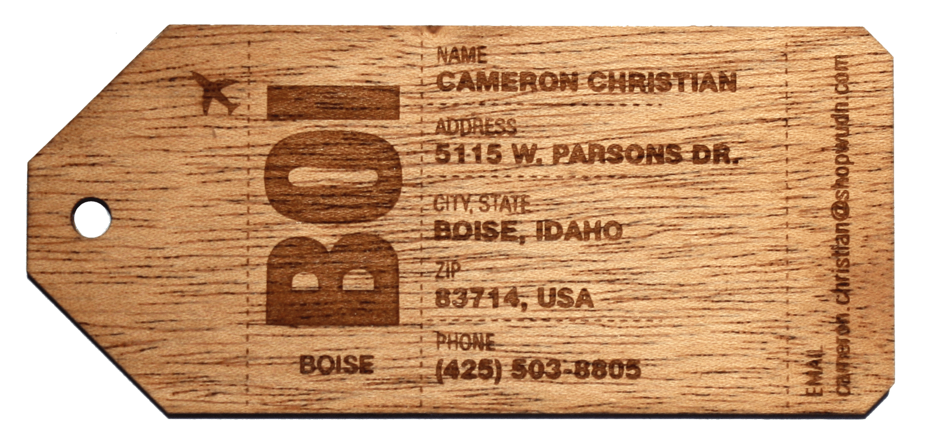 Engraved Wooden Tag, Wood Engraved Gift, Personalized Gifts