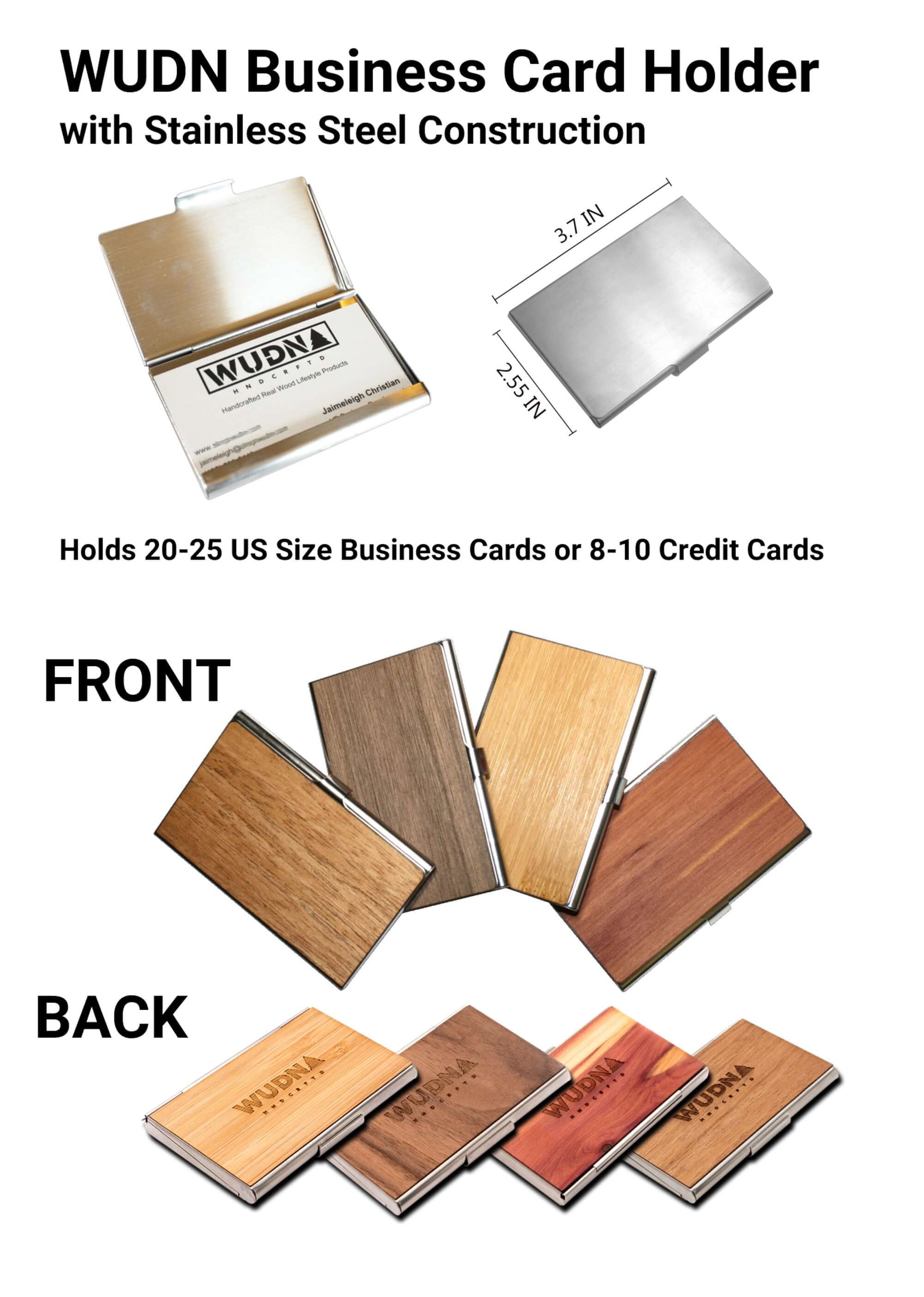 Customizable Wood Business Card Holder/Case – Woodchuck USA