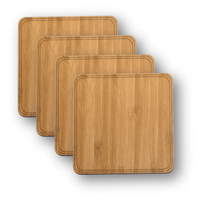 Plain clear glass coasters deals
