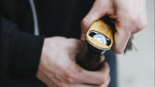 Industrial Wood Bottle Opener