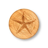 Wooden Coasters 4" (Starfish in Bamboo) 4-Pack