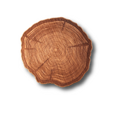 Wooden Coasters 4" (Tree Stump in Mahogany) 4-Pack