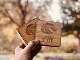 Solid Bamboo Coasters & Matching Box | BSU Broncos, Bar - WUDN