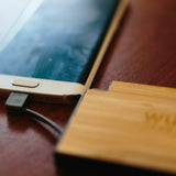 Customizable Slim-Dual Wooden Power Bank