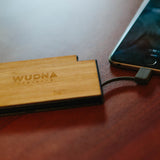 Slim-Dual Wooden Power Bank (American Flag)